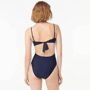 NWT J.Crew Cutout Tie-Back One Piece Navy size 0